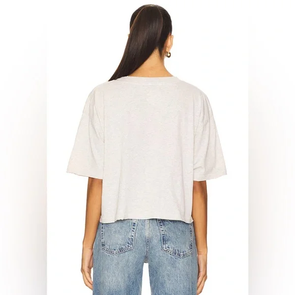 Anine Bing Women's Distressed cropped Johnny Tee - Picture 4 of 8